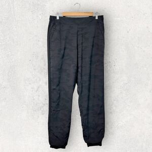 Athleta Brooklyn Textured Lined Jogger Black Gray Camo Print 12 Tall
